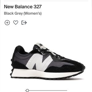 New Balance 327 Black / Grey retro shoes women’s sz 9 in epic